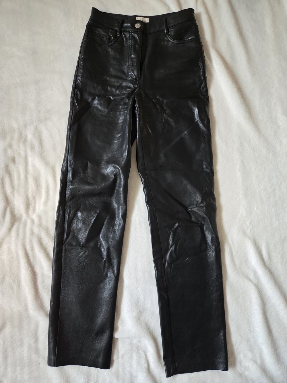 Black Faux Leather Women’s Jeans